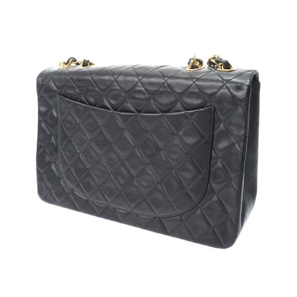 Chanel Matelasse Big Matelasse Chain Shoulder 34cm Black Gold Hardware Lambskin - Picture 2 of 12
